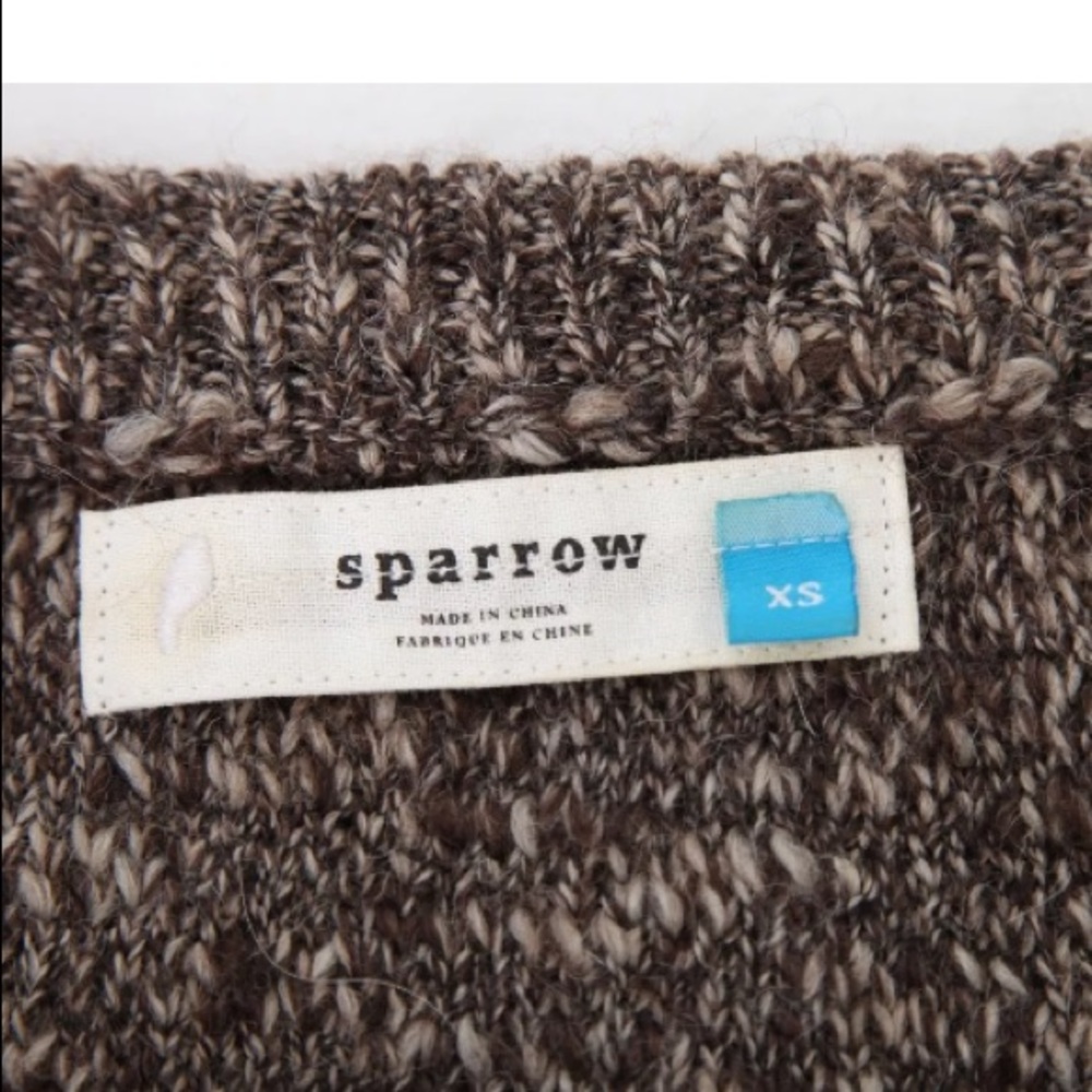 Sparrow Anthropologie fringe knit brown skirt XS - Picture 4 of 5